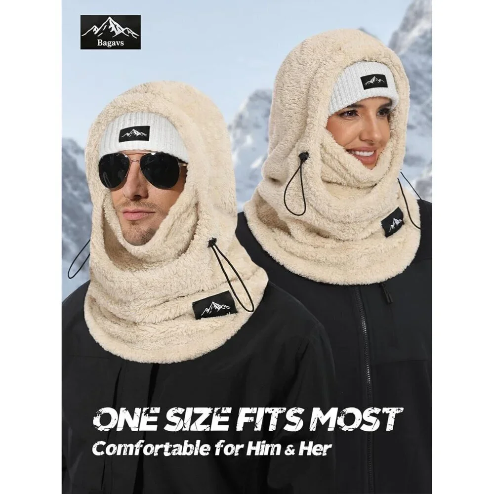 Winter Ski Mask Balaclava Fleece Windproof Face Cover for Men Women